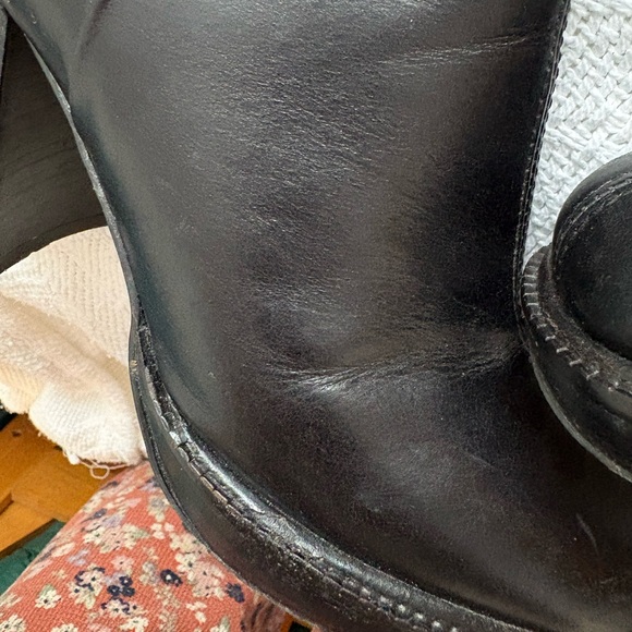 L'INTERVALLE Genuine Leather Black Heeled Boots - Picture 7 of 7